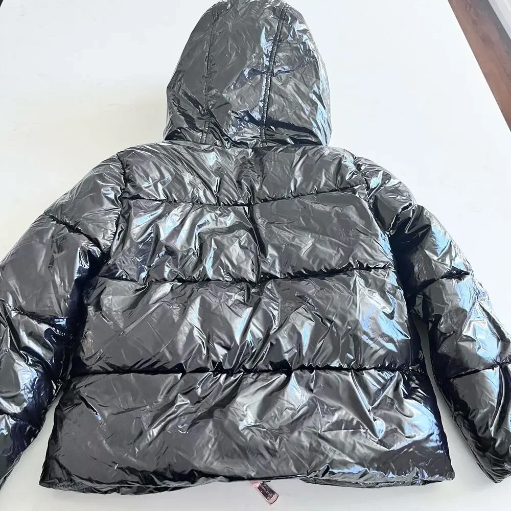 MICHAEL KORS girls designer black shiny puffer winter jacket size 5/6